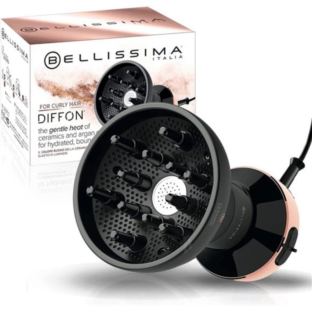 Bellissima Italia Hair Diffuser Diffon Ceramic - Lightweight Curly Hair Dryer